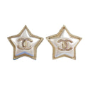 Chanel CC Logo Star Earrings Collection Silver