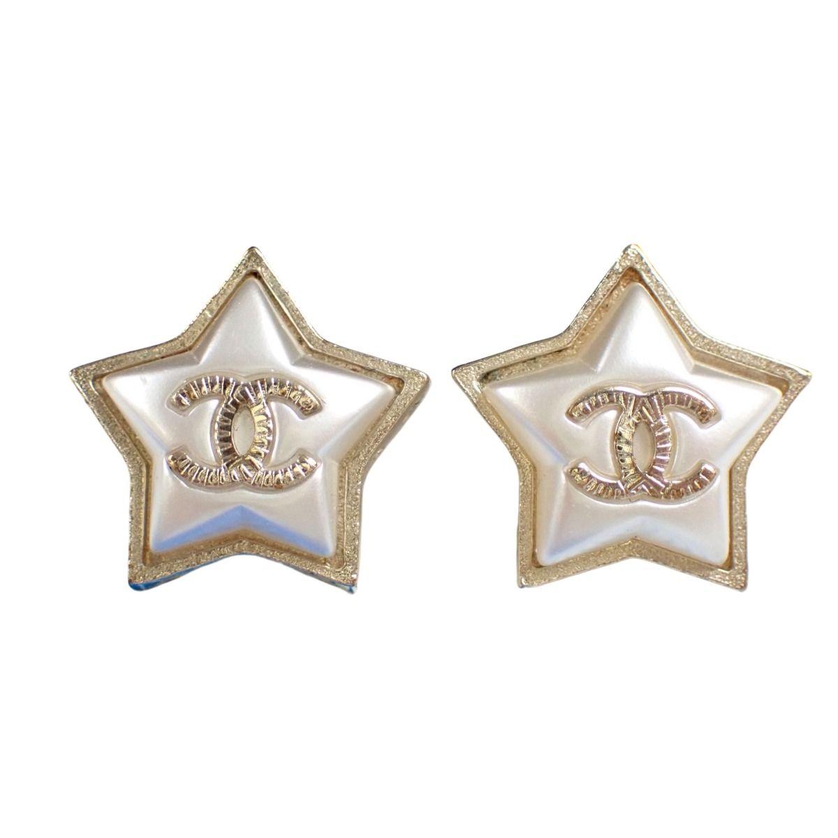 Chanel CC Logo Star Earrings Collection Silver