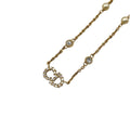 Dior Necklace Clair de Lune Metal Resin Pearl Crystal CD Logo Gold