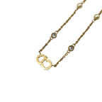 Dior Necklace Clair de Lune Metal Resin Pearl Crystal CD Logo Gold — view 2
