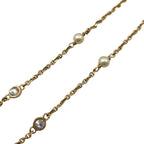 Dior Necklace Clair de Lune Metal Resin Pearl Crystal CD Logo Gold — view 5