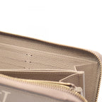 Louis Vuitton Round Wallet Zippy Bicolor Monogram Empreinte Tourtole Cream — view 7