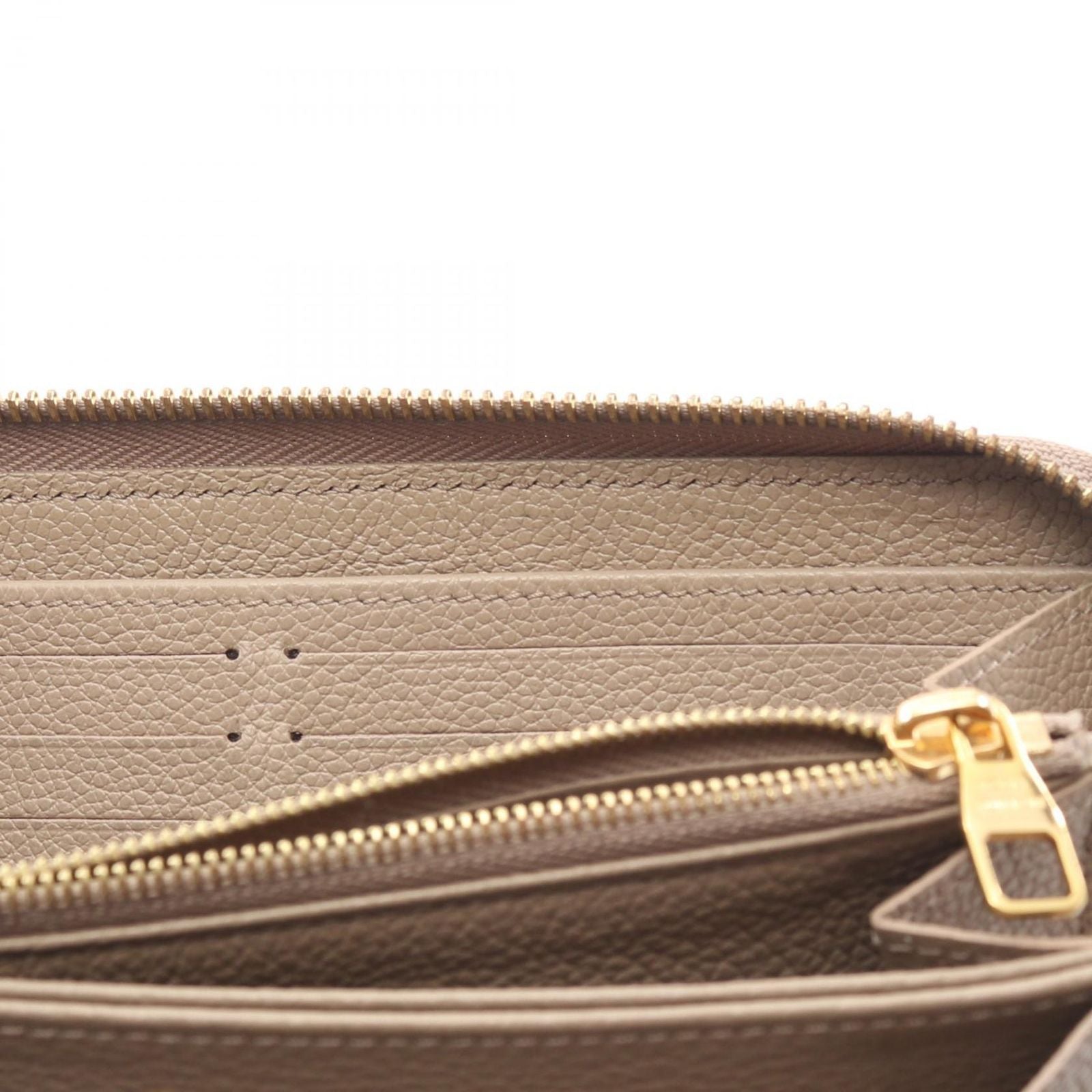 Louis Vuitton Round Wallet Zippy Bicolor Monogram Empreinte Tourtole Cream — view 9