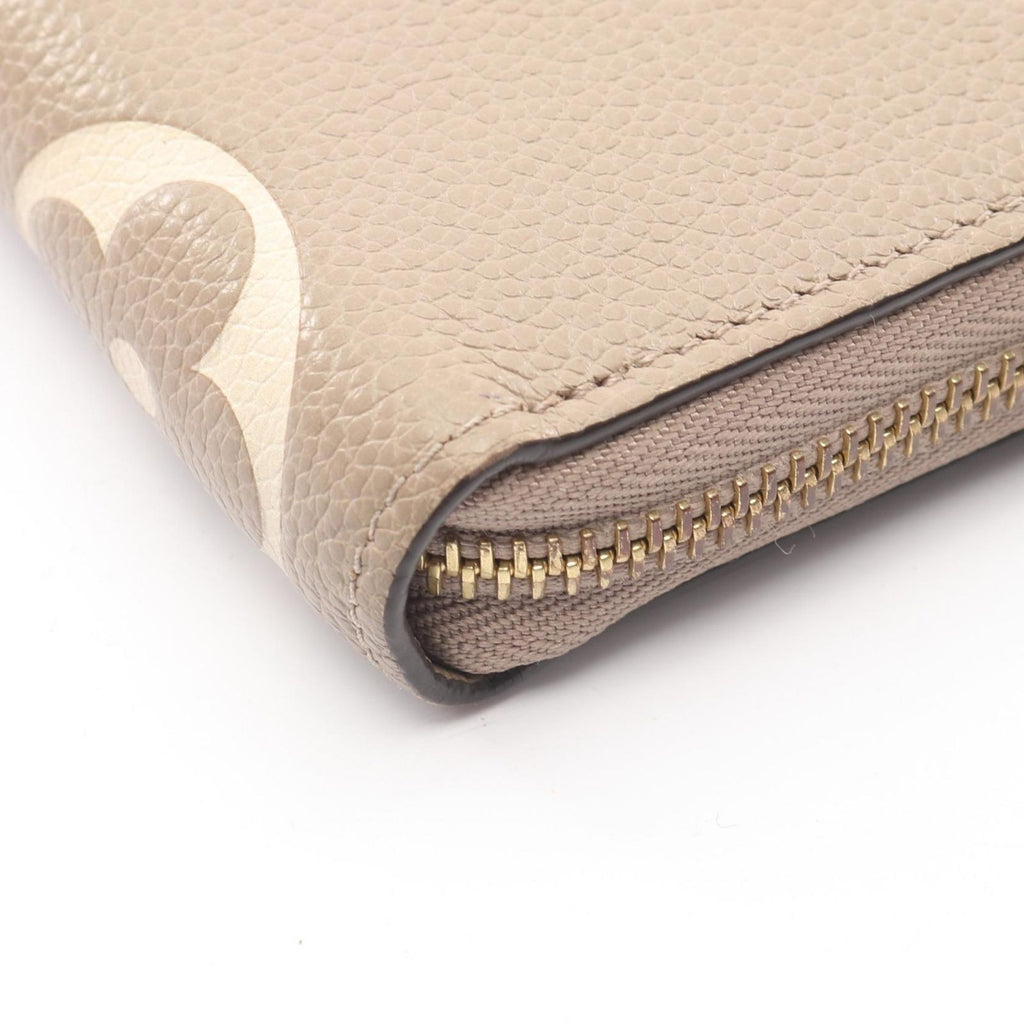 Louis Vuitton Round Wallet Zippy Bicolor Monogram Empreinte Tourtole Cream — view 5