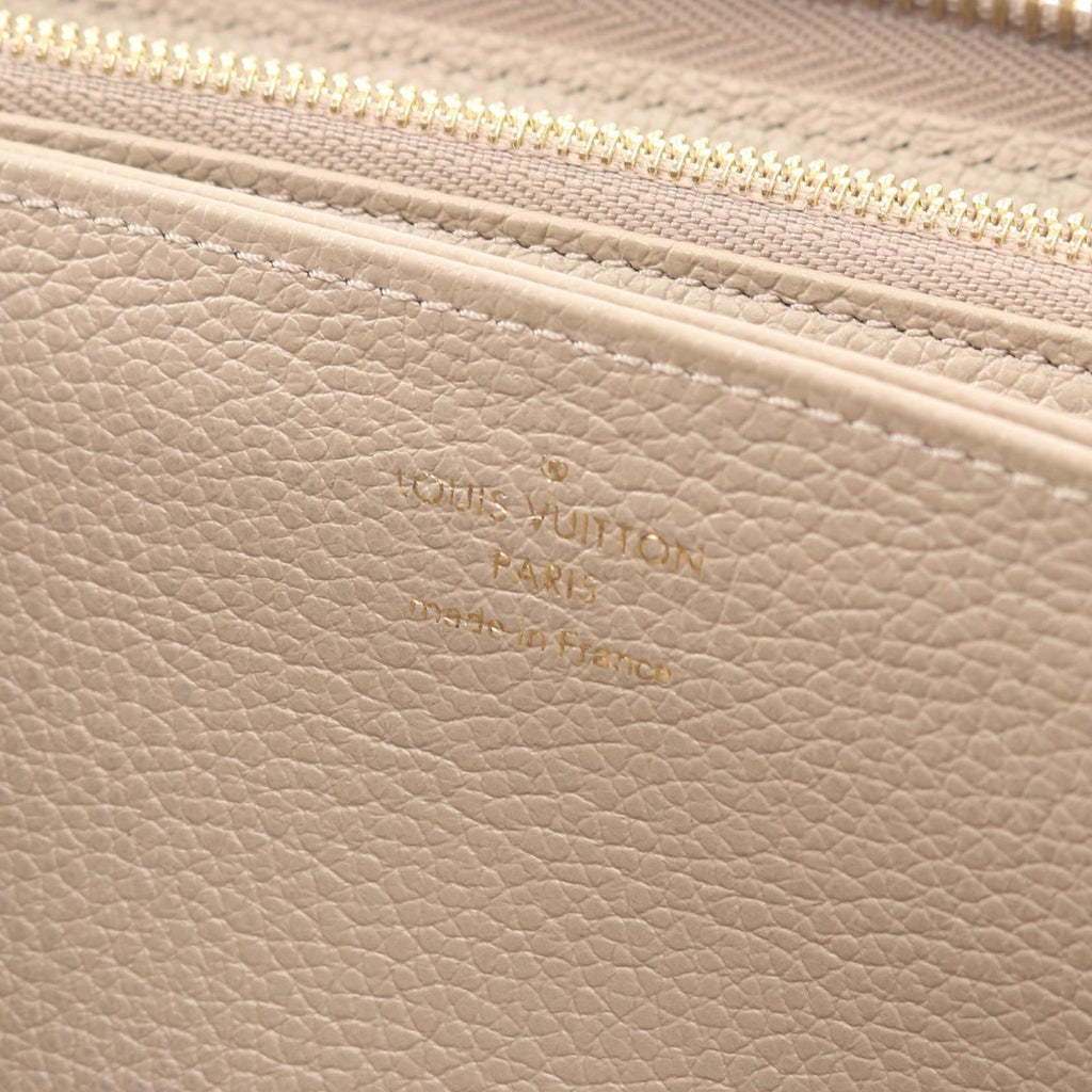 Louis Vuitton Round Wallet Zippy Bicolor Monogram Empreinte Tourtole Cream — view 4
