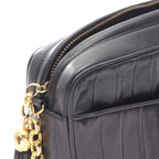 Chanel Shoulder Bag Mademoiselle Black Lambskin Fringe Chain — view 6