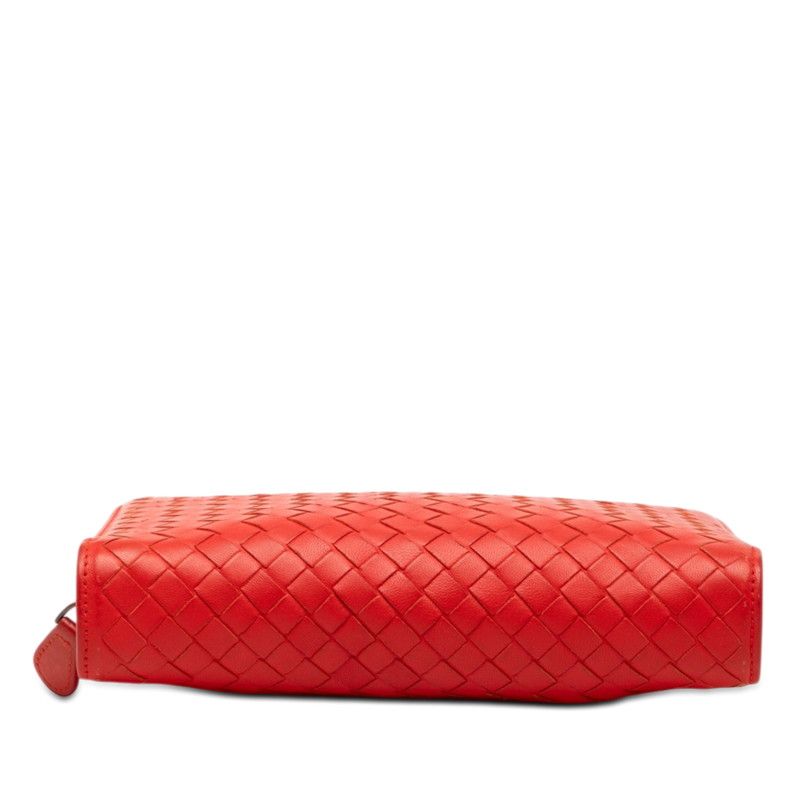 Bottega Veneta Intrecciato Crossbody Chain Shoulder Bag Red Leather — view 3