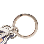 Louis Vuitton Porte Cles LV Varsity Jacket Key Holder Purple White Leather Metal — view 5