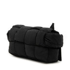 Bottega Veneta Maxi Intrecciato Padded Cassette Shoulder Bag Black Nylon — view 2
