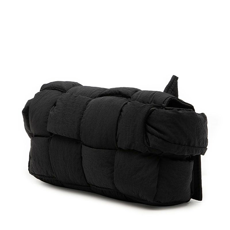 Bottega Veneta Maxi Intrecciato Padded Cassette Shoulder Bag Black Nylon — view 2