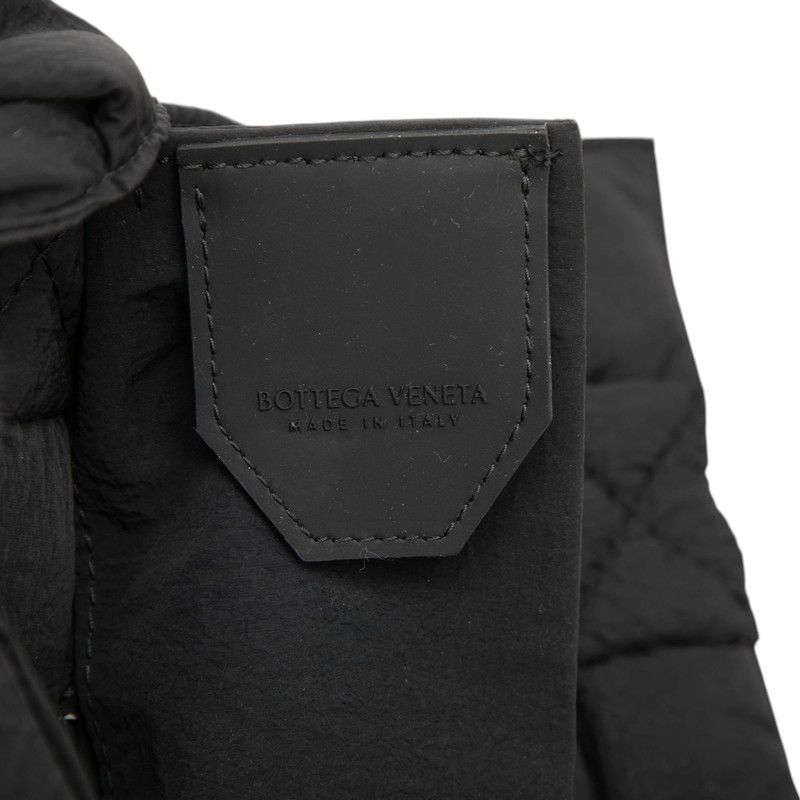 Bottega Veneta Maxi Intrecciato Padded Cassette Shoulder Bag Black Nylon — view 5