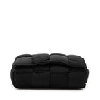 Bottega Veneta Maxi Intrecciato Padded Cassette Shoulder Bag Black Nylon — view 3