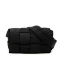 Bottega Veneta Maxi Intrecciato Padded Cassette Shoulder Bag Black Nylon