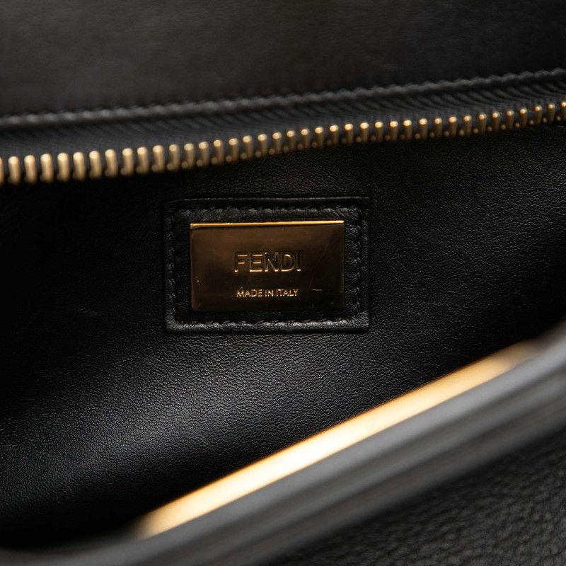 Fendi Peekaboo Selleria 2-Way Shoulder Bag Black Leather — view 6