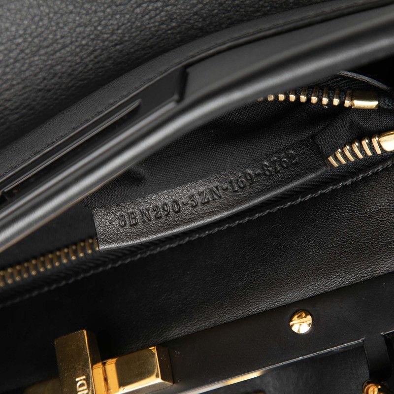 Fendi Peekaboo Selleria 2-Way Shoulder Bag Black Leather — view 5