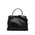 Fendi Peekaboo Selleria 2-Way Shoulder Bag Black Leather