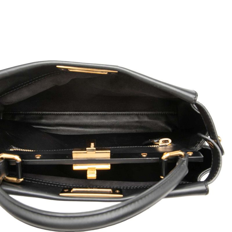 Fendi Peekaboo Selleria 2-Way Shoulder Bag Black Leather — view 4
