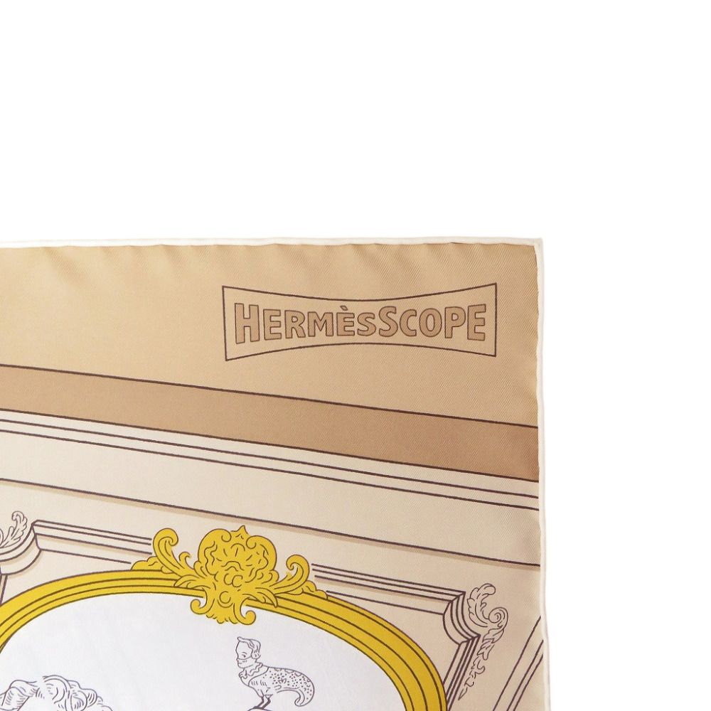 Hermes Carre 90 Mystere AU 24 Mystery at Number 24 04 Silk Mastic Beige Scarf — view 5