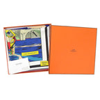 Hermes Carre 90 Double Face Wow 04 Silk Blue Jean Scarf — view 2