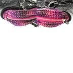 Chanel Quilted CC Logo Portobello Leather Tweed Black Pink 13 Handbag — view 9
