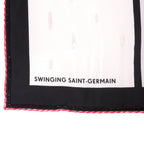 Hermes Carre 70 Swinging Saint Germain Silk Sequin Beads White Scarf — view 4