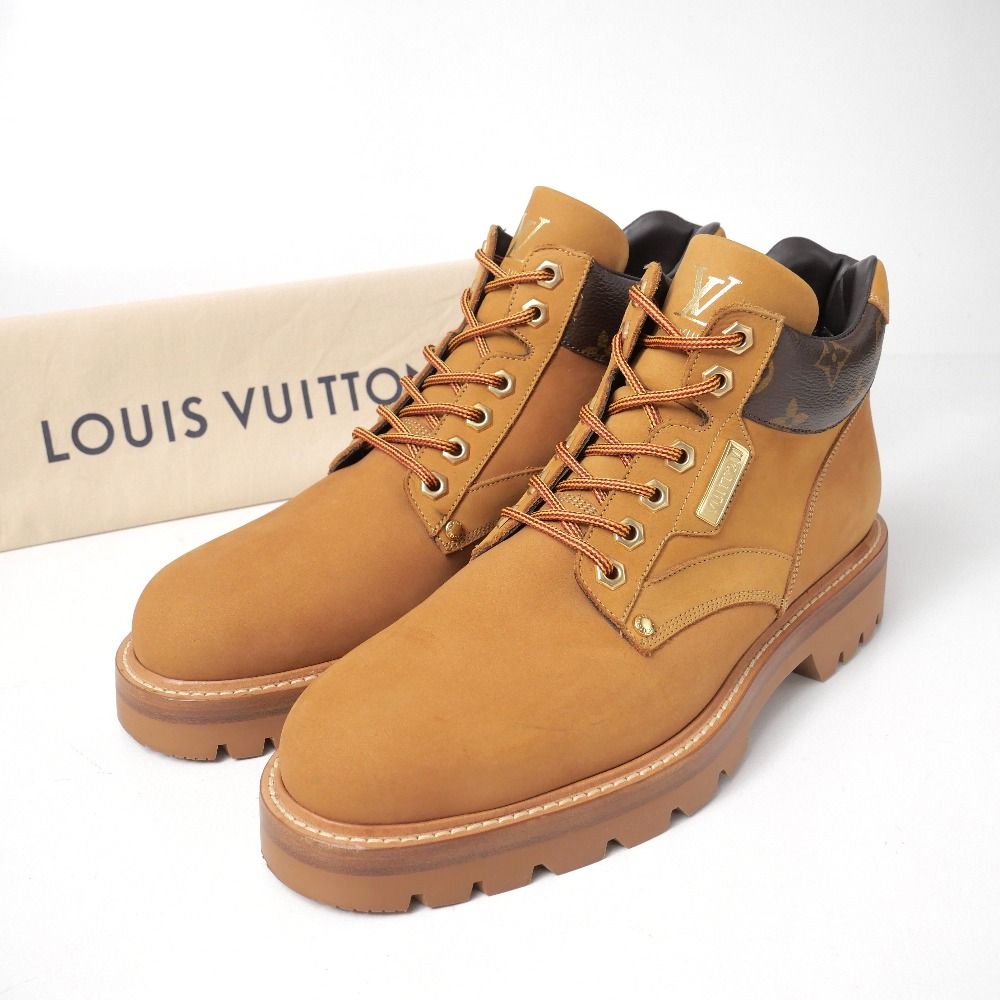 Louis Vuitton Oberkampf Line Boots 7 Monogram Nubuck Ankle