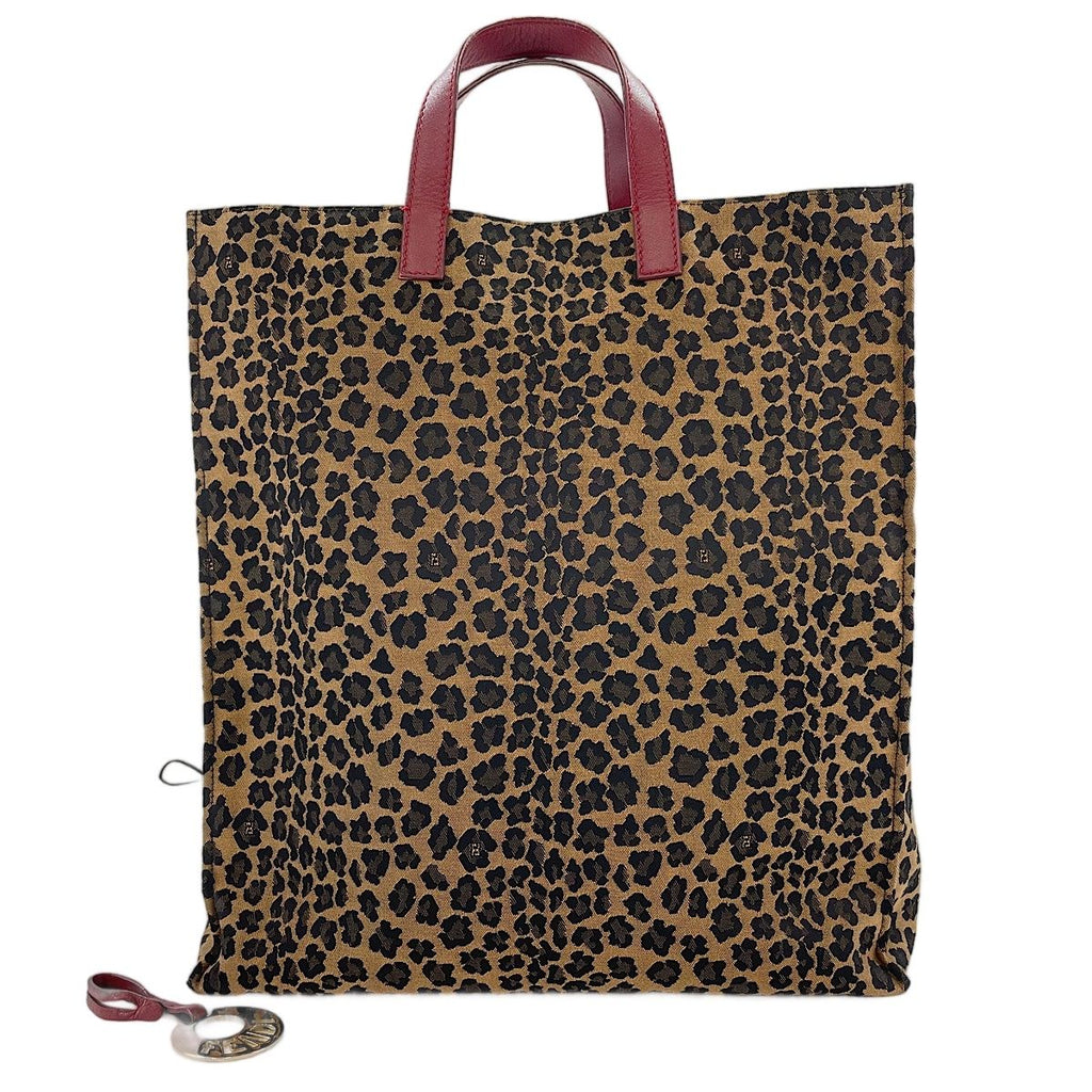 Fendi Handbag Leopard Brown
