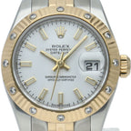 Rolex Datejust 26 Watch Diamond Bezel Overhauled Box 18k Yellow Gold SS