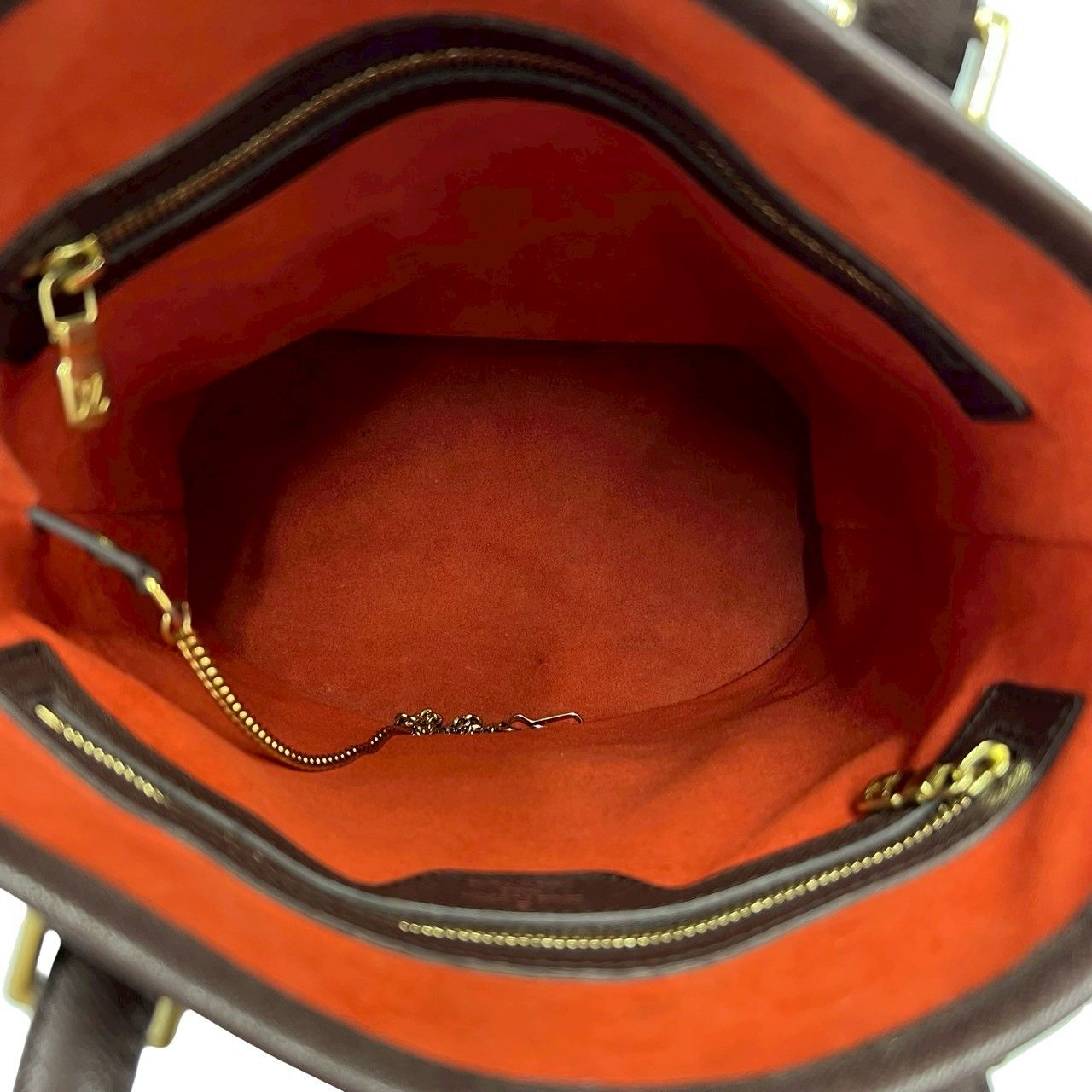 Louis Vuitton Marais Damier Leather Shoulder Bag Mini Tote Brown — view 9