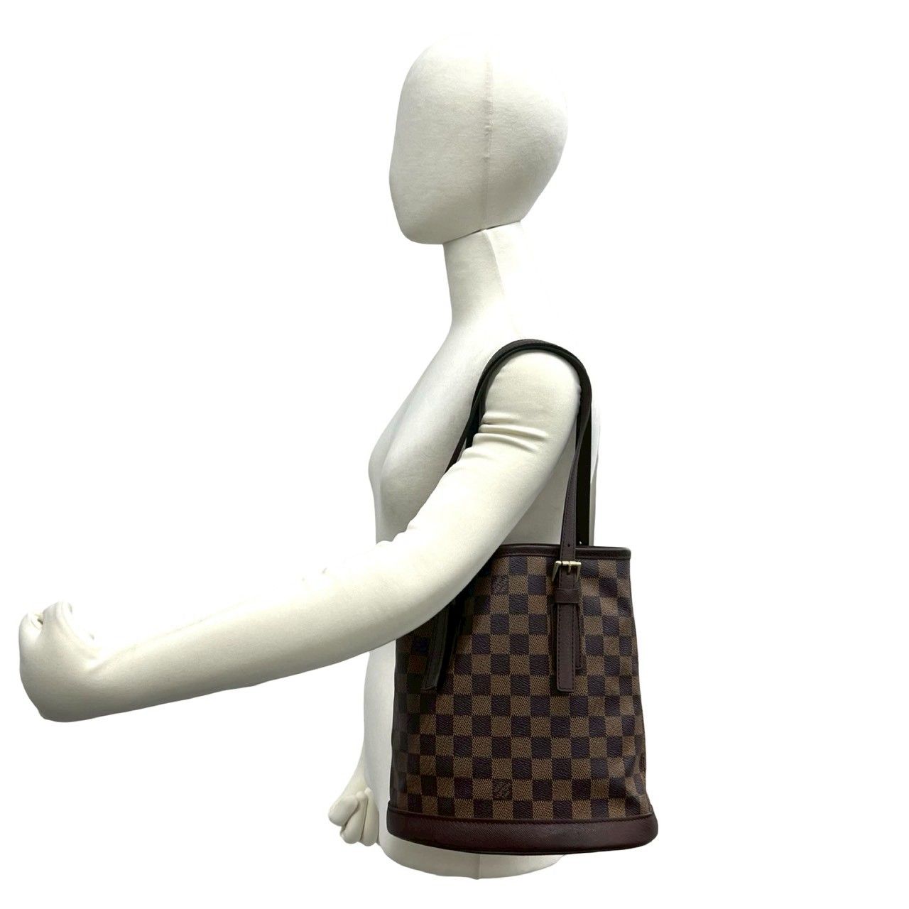 Louis Vuitton Marais Damier Leather Shoulder Bag Mini Tote Brown — view 2