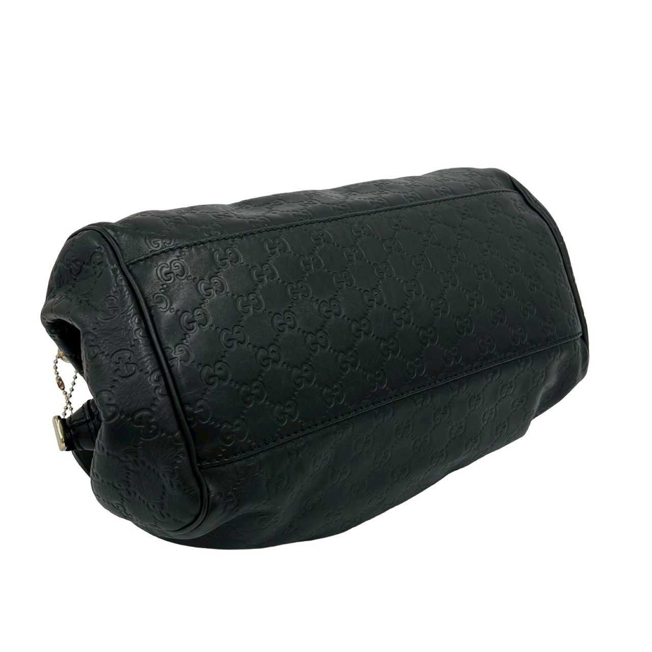 Gucci Ski Guccissima Leather 2-Way Shoulder Bag Tote Black — view 7