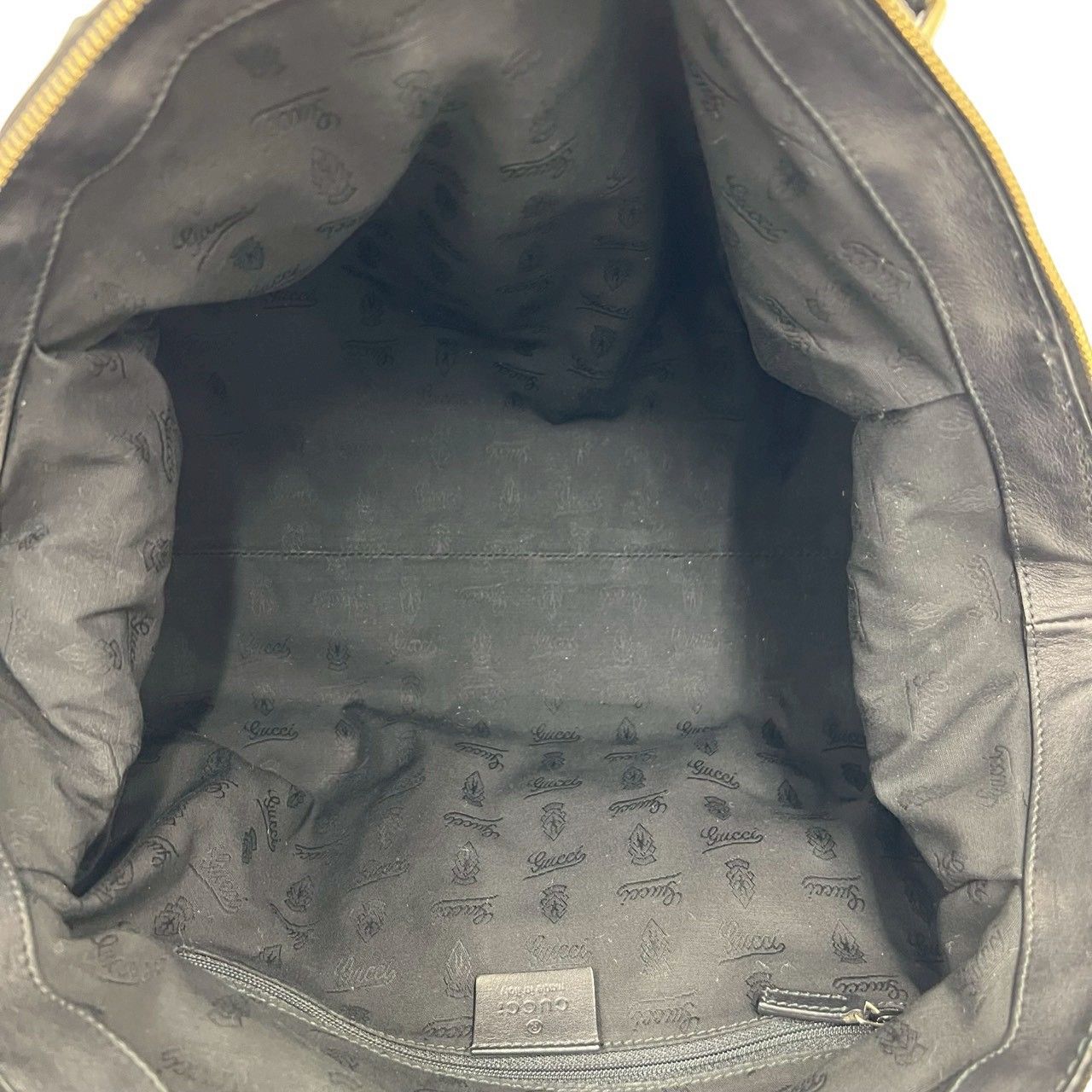 Gucci Ski Guccissima Leather 2-Way Shoulder Bag Tote Black — view 9