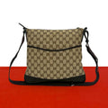 Gucci GG Canvas Pattern Leather Shoulder Bag Crossbody Cross Beige Brown