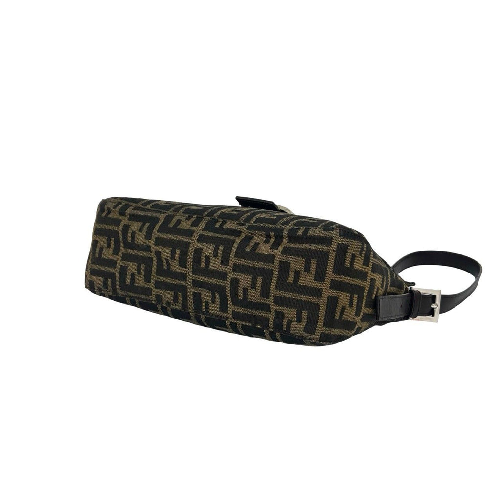 Fendi Vintage Zucca FF Pattern Canvas Leather Shoulder Bag Brown — view 8