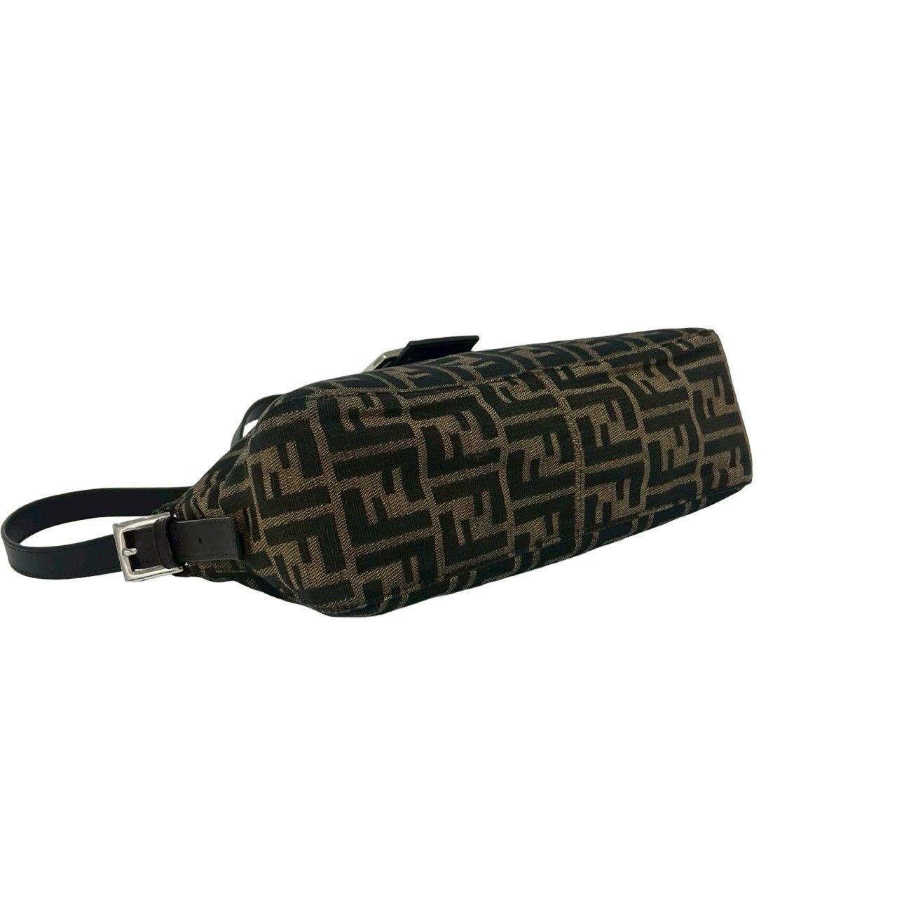 Fendi Vintage Zucca FF Pattern Canvas Leather Shoulder Bag Brown — view 7
