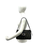 Fendi Vintage Zucca FF Pattern Canvas Leather Shoulder Bag Brown — view 2