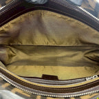 Fendi Vintage Zucca FF Pattern Canvas Leather Shoulder Bag Brown — view 9