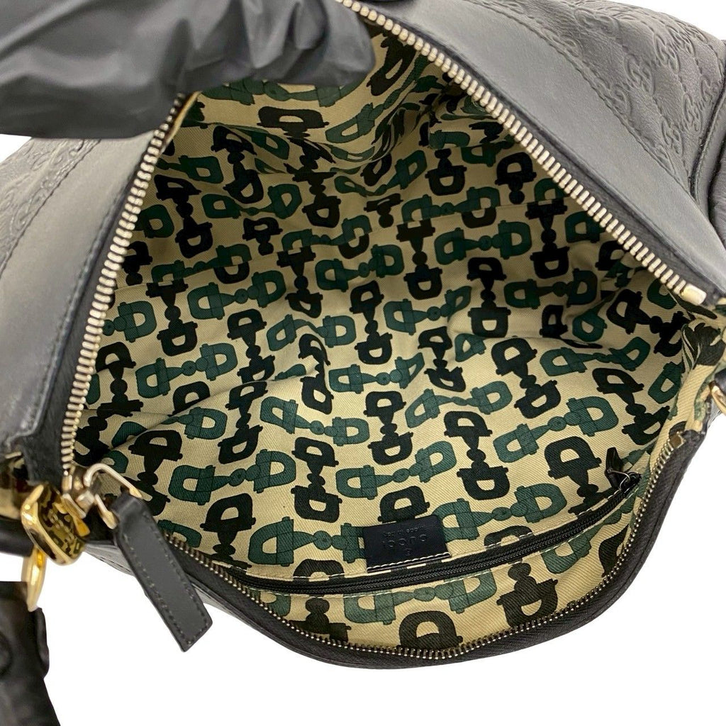 Gucci Abbey Guccissima Leather Boston Bag Semi Black — view 9