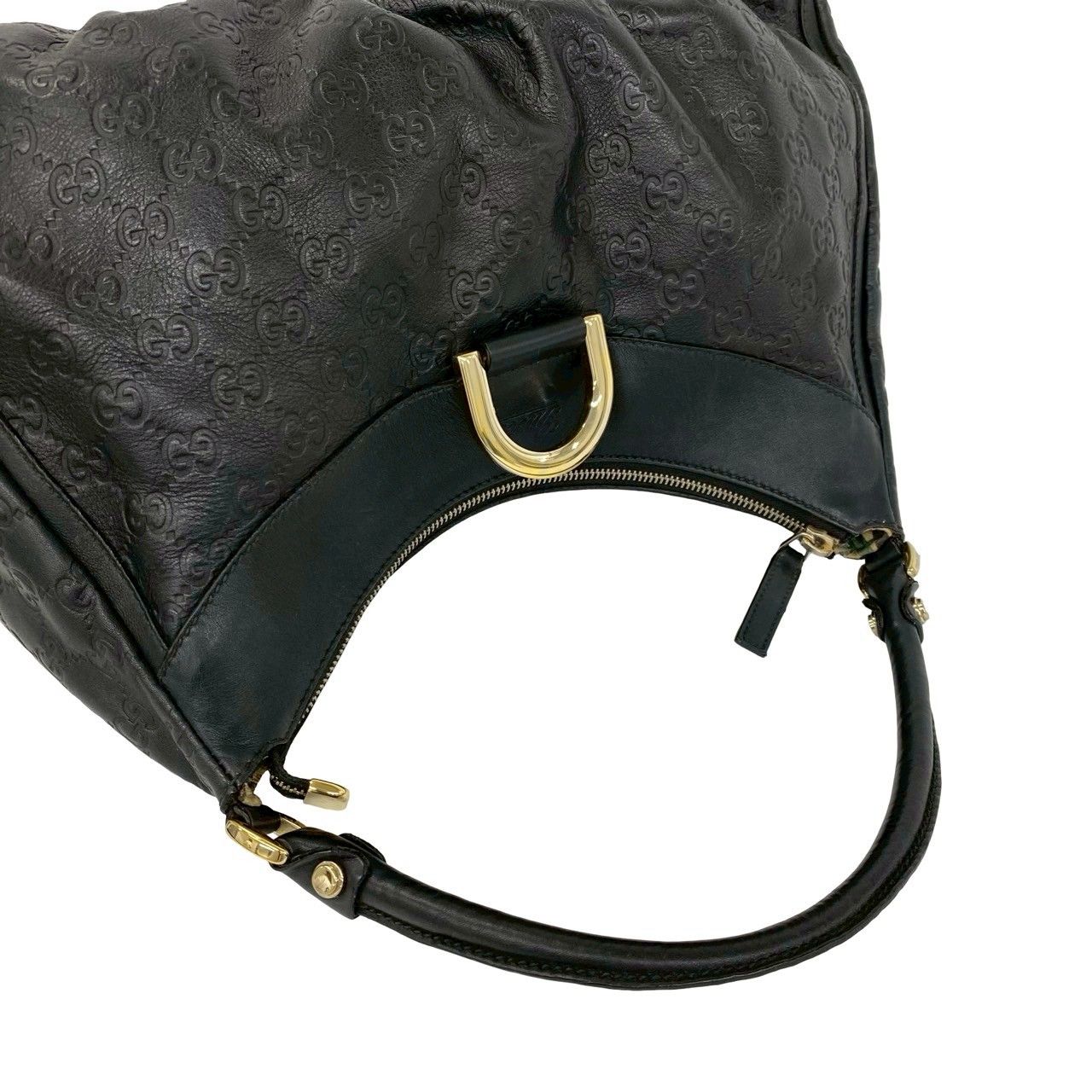 Gucci Abbey Guccissima Leather Boston Bag Semi Black — view 4