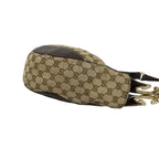 Gucci Shallot Logo GG Canvas Leather Shoulder Bag Crossbody Beige Brown — view 6
