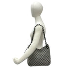 Gucci Vintage GG Canvas Pattern Leather Chain Shoulder Bag Black — view 2