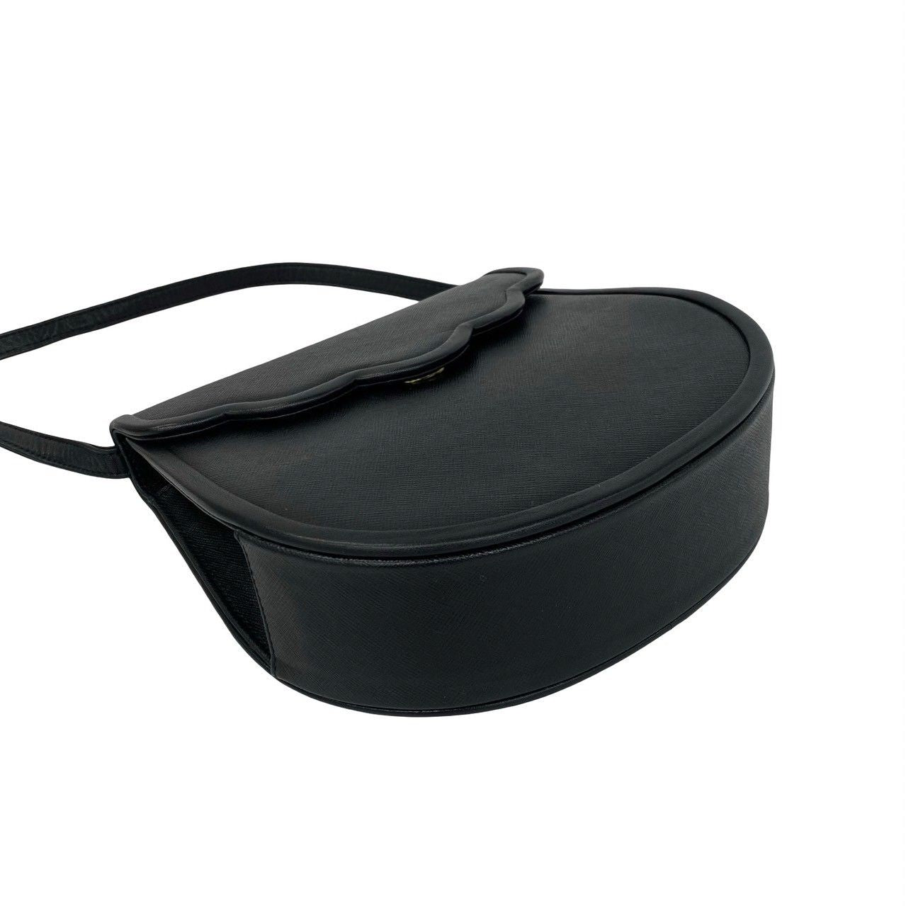 Saint Laurent Vintage Leather Shoulder Bag Pochette Crossbody Black — view 7