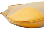 Prada Tote Shoulder Bag Beige Yellow Canvas Leather — view 5