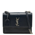 Saint Laurent YSL Monogram Sunset Croco Shoulder