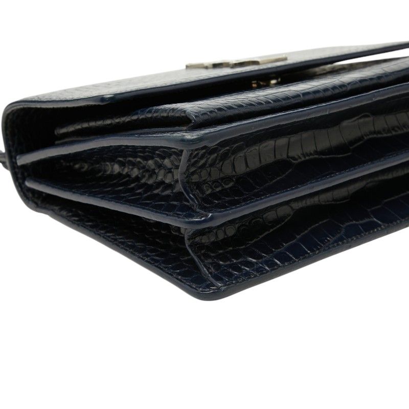 Saint Laurent YSL Monogram Sunset Croco Shoulder — view 5