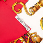 Hermes Carre 90 Festival Scarf Large Format Red Multicolor Silk — view 8