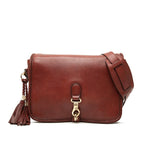 Gucci Marrakech Shoulder Bag Brown Bordeaux Leather