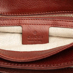 Gucci Marrakech Shoulder Bag Brown Bordeaux Leather — view 5
