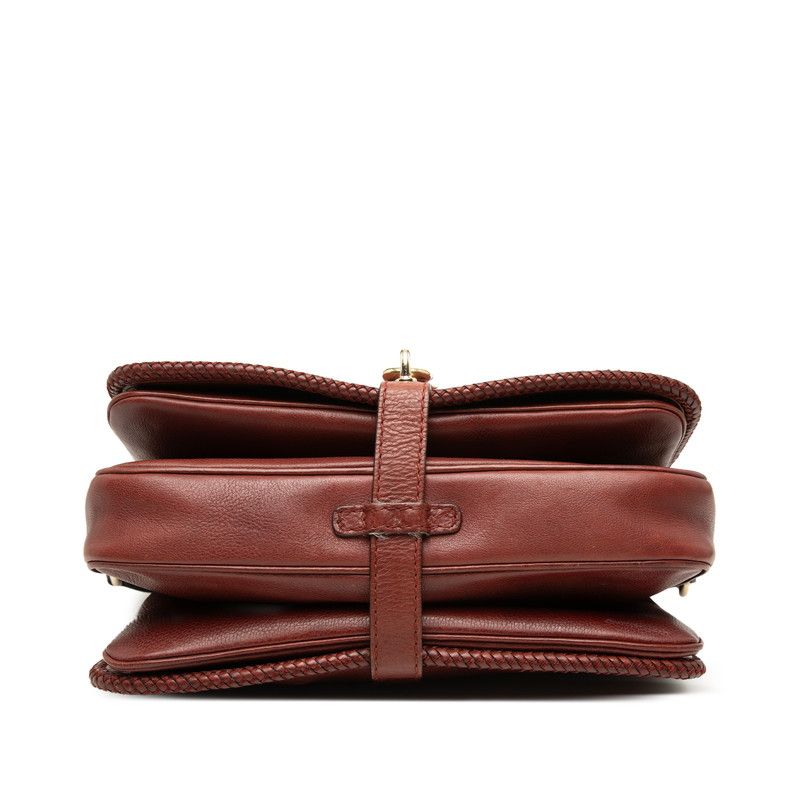 Gucci Marrakech Shoulder Bag Brown Bordeaux Leather — view 3