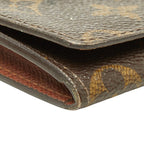 Louis Vuitton Monogram Business Card Holder Case Brown Leather — view 5